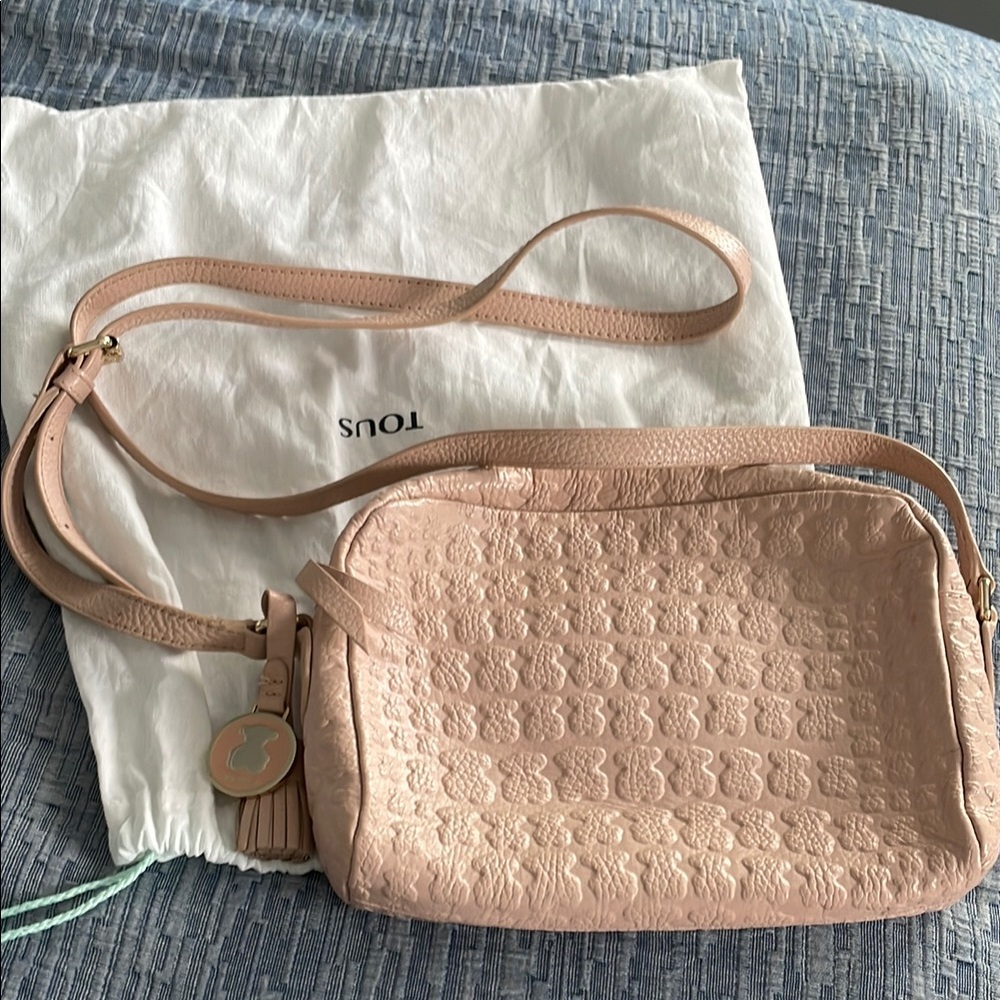 Tous Blush Embossed Crossbody Bag